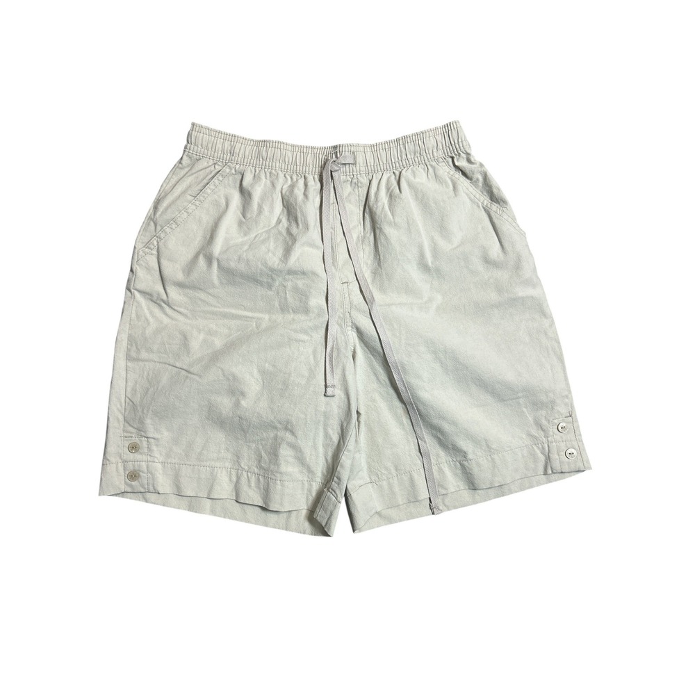 Karen Scott ‎ NWOT Womens Small Tan Cotton Elastic Waist Drawstring Shorts MPB